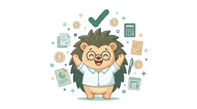 Hedgie celebrating with arms up