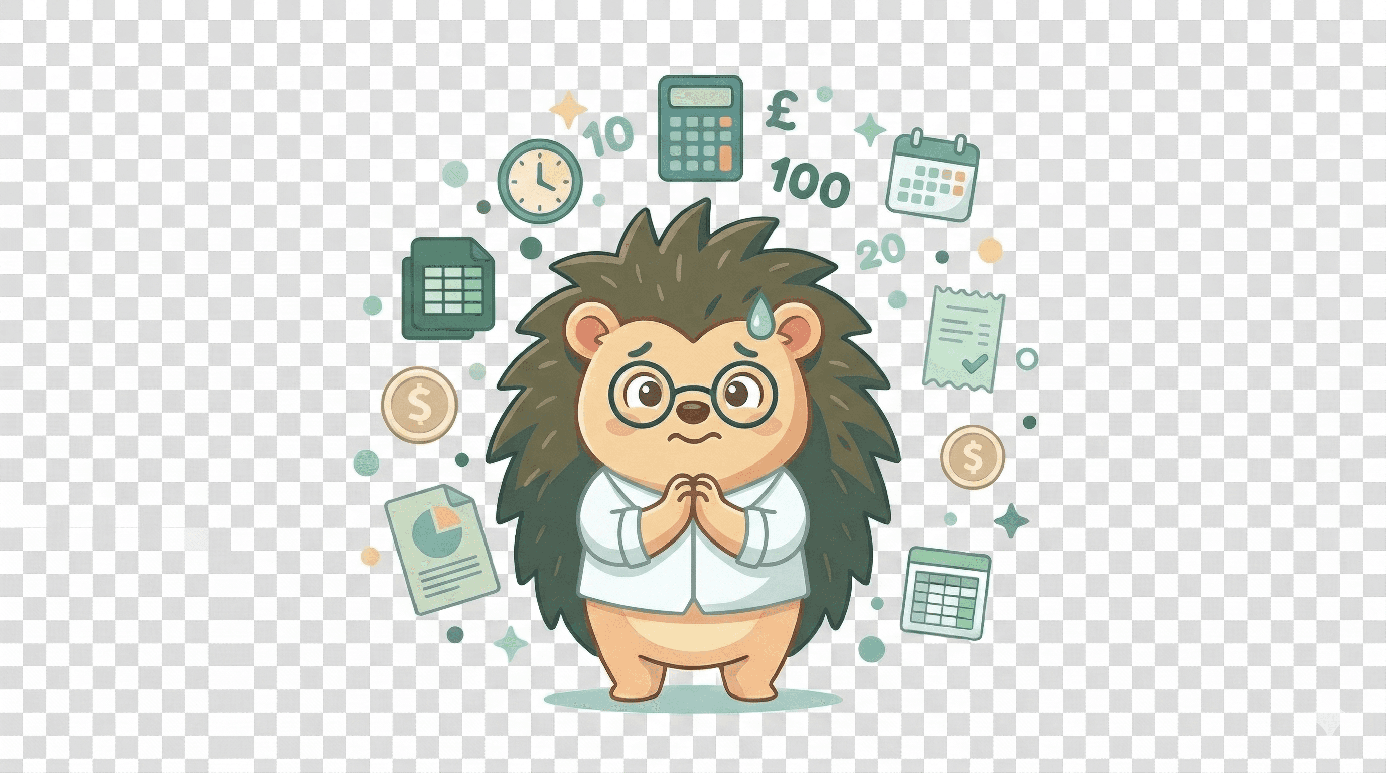 Hedgie looking anxious about HMRC deadlines